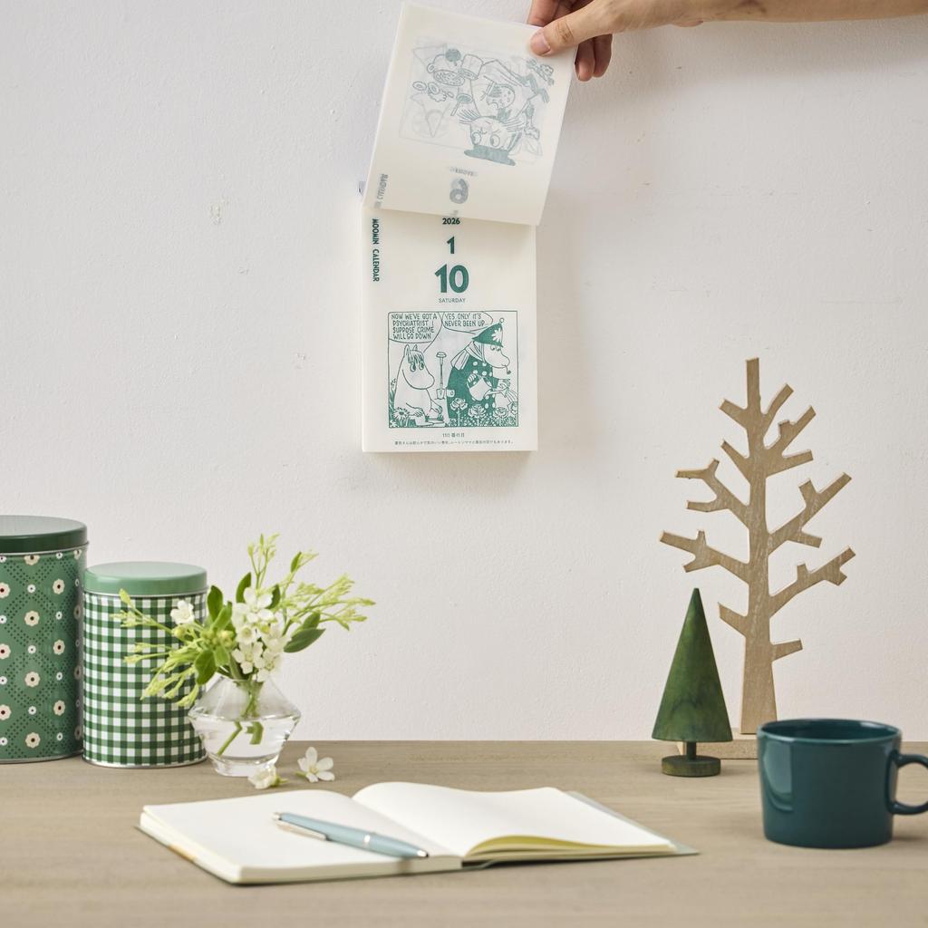 Calendrier Quotidien à Déchirer Moomin 2026 par Shin Nihon Calendar - NK4410