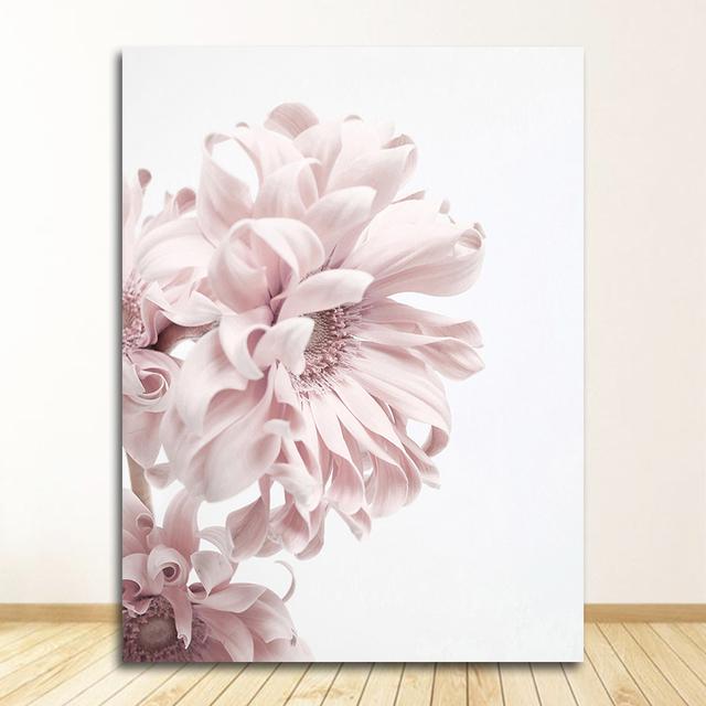 Scandinavian Decorations for Living Room, Bedroom, Rooms, Flowers, Wall Art Posters with Peons, Flower Print, Protea, Rose, Canvas, Painting