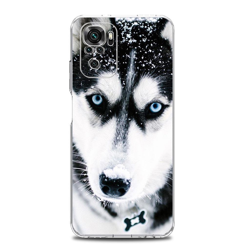 Phone Case For Xiaomi Redmi Note 14 13 12 4G 9S 9 10 11 Pro Plus 5G 14C 13C 12C 10C 9A Clear Soft TPU Cover Alaskan Husky Dog