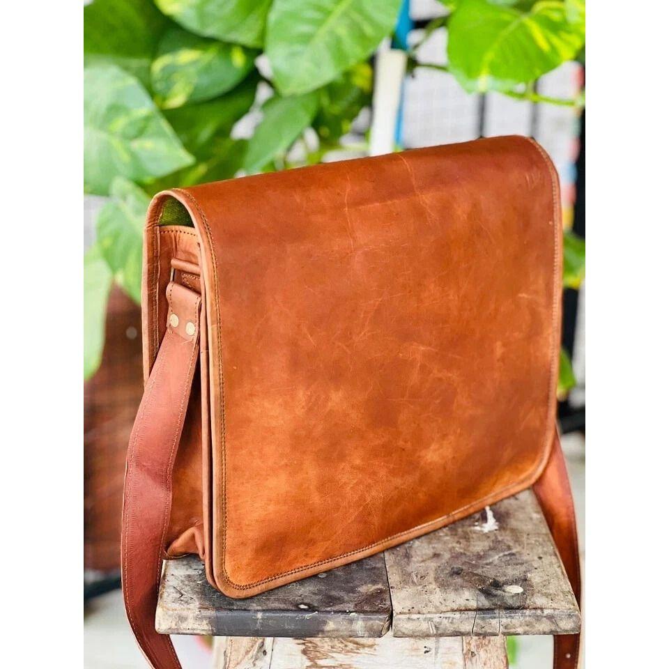 Handmade MagicLeather Laptop Men's Briefcase Satchel Messenger Bag Rare