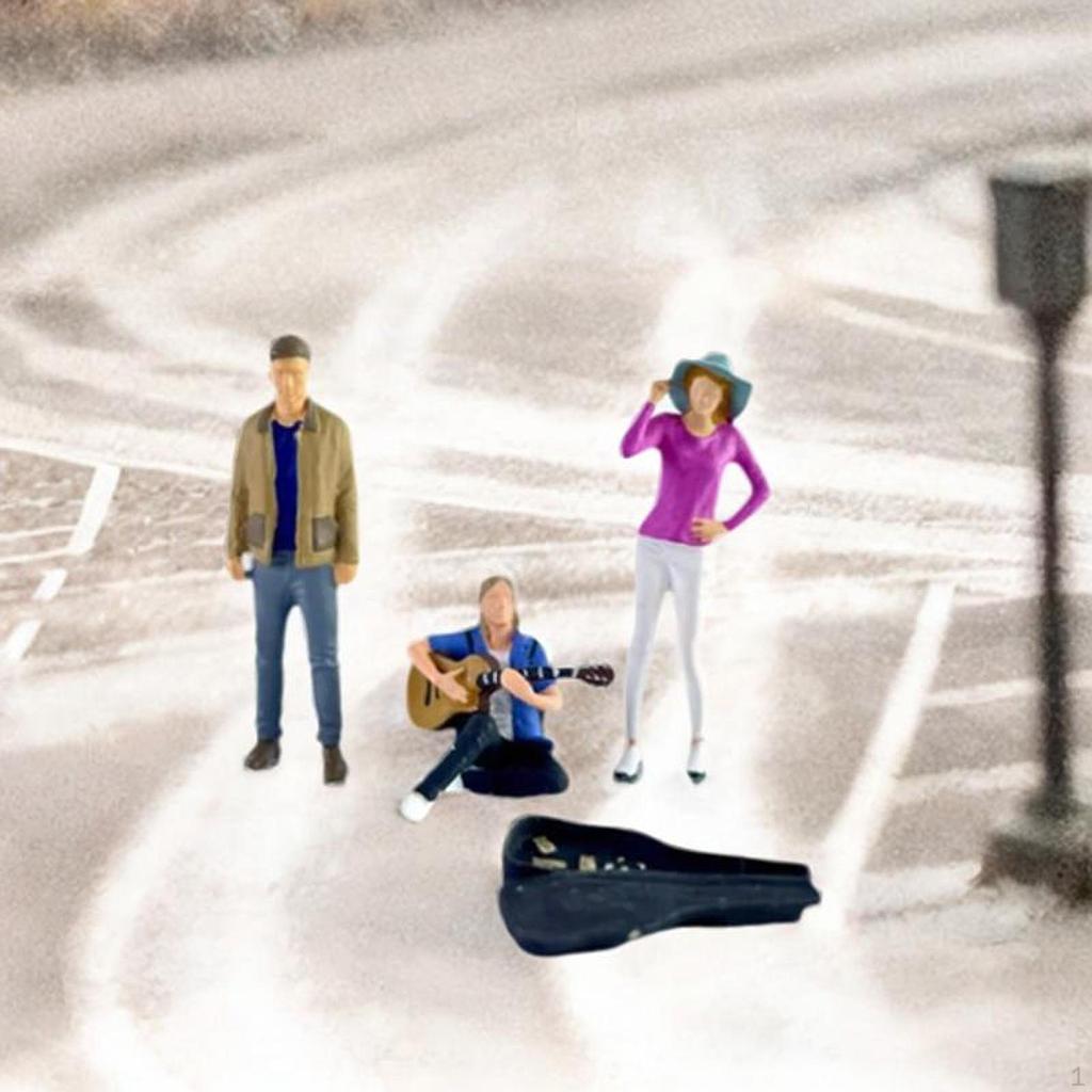 3 Stück 1/64 Menschen Figuren Sammlerstücke Zug Park Straße Miniatur Diorama