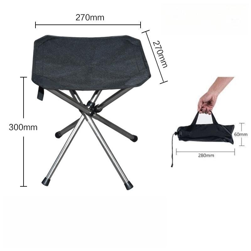 Outdoor Teleskop Klapphocker Tragbarer Klappstuhl Leichter Edelstahl Angelstuhl Mini Pony Hocker