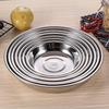 Qianxing 304 Stainless Steel 16cm Round Dinner Plates (5-Pack)
