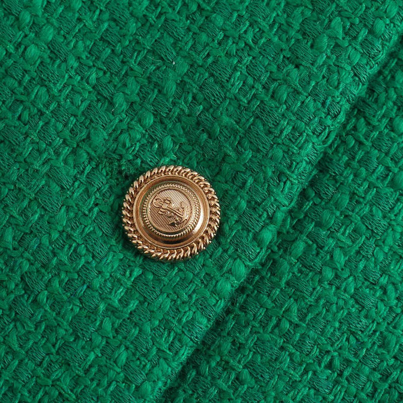 Dámské zelené tvídové sukně Faldas Mujer Zip O Krk Jednobarevné Jednobarevné Dámské Mini Sukňové Sety