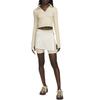 Nike Maglione Polo Monocolore FW22 con Colletto Donna Top Bianco Sporco DN3221-219