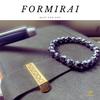 FORMIRAI Terahertz Crystal Bracelet, Star Cut, 6mm, 8mm, 10mm, High Purity (99%), Includes Drawstring Bag (8mm Beads, Approx. 15.5cm)