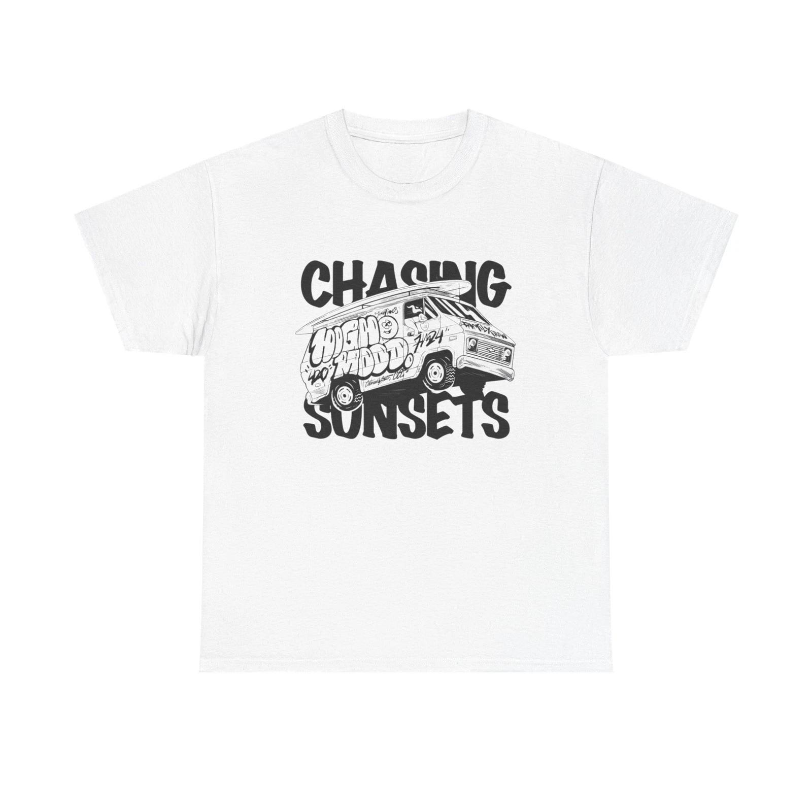 

Chasing Sunsets Surfing Graphic T Shirt NEW Unisex Heavy Cotton Tee 3XL