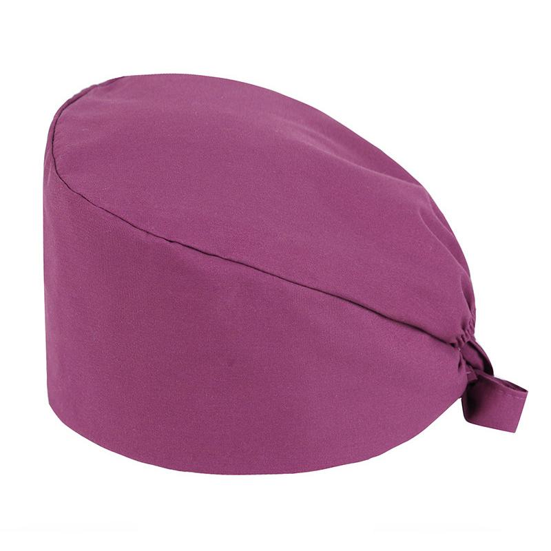 

1PC Хірургічна шапка Головний убір Салон краси Дихаюча бавовняна м яка робоча шапка Медична шапка Однотонний регульований