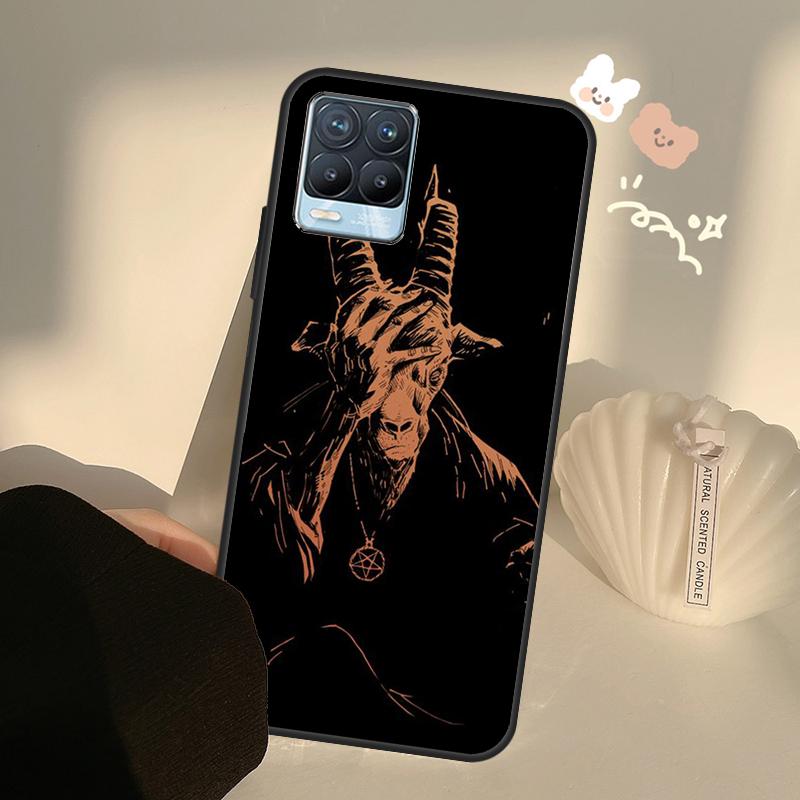 Satanic Scary Skull For Realme 8 9 Pro Plus GT Neo 2 GT Master 9i 8i Phone Case For OnePlus 9 10 Pro 9R Nord2