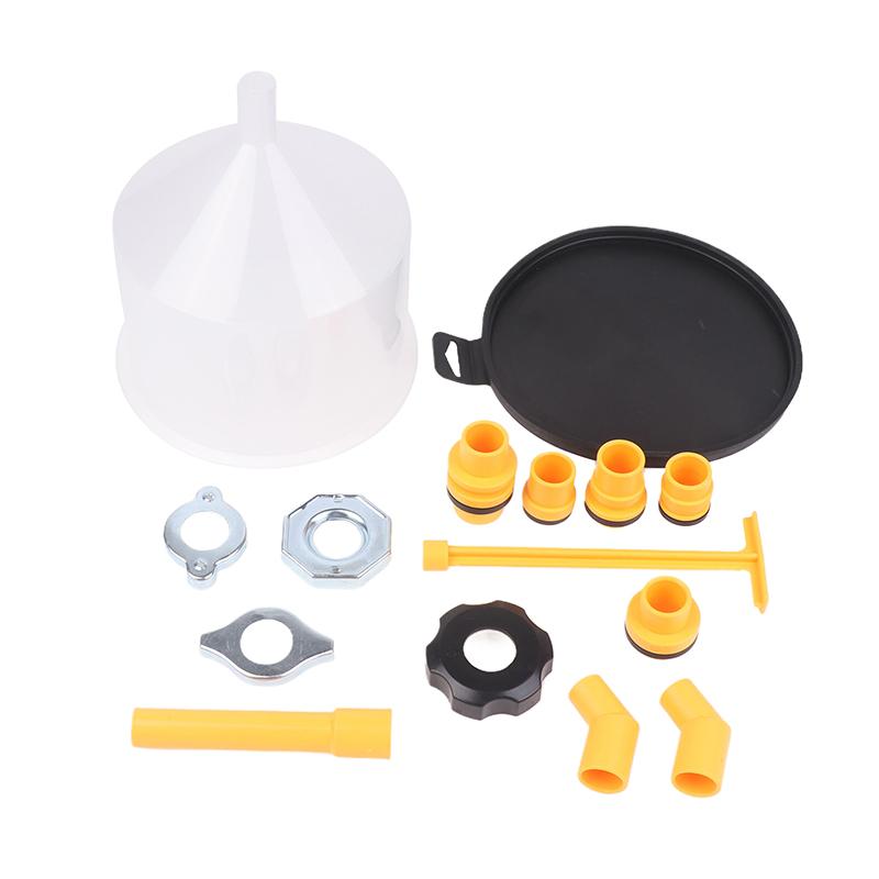 15Pcs/Set Car Accessories Fit Universal Vehicles Pour Oil Tool Spill Proof Coolant Filling Kit Plastic Filling Funnel Spout