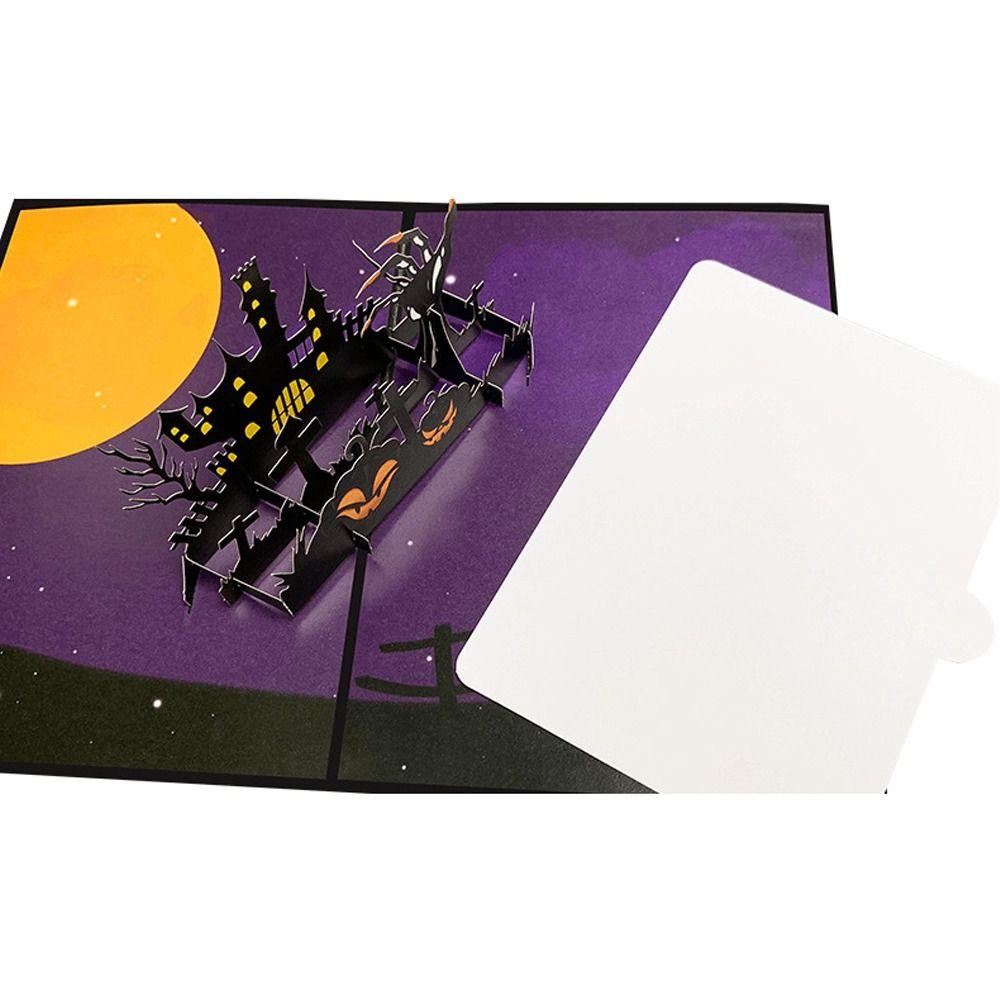 Paper Halloween Ghost House Greeting Card Thank You Blessing Card  Party Favors Gifts
