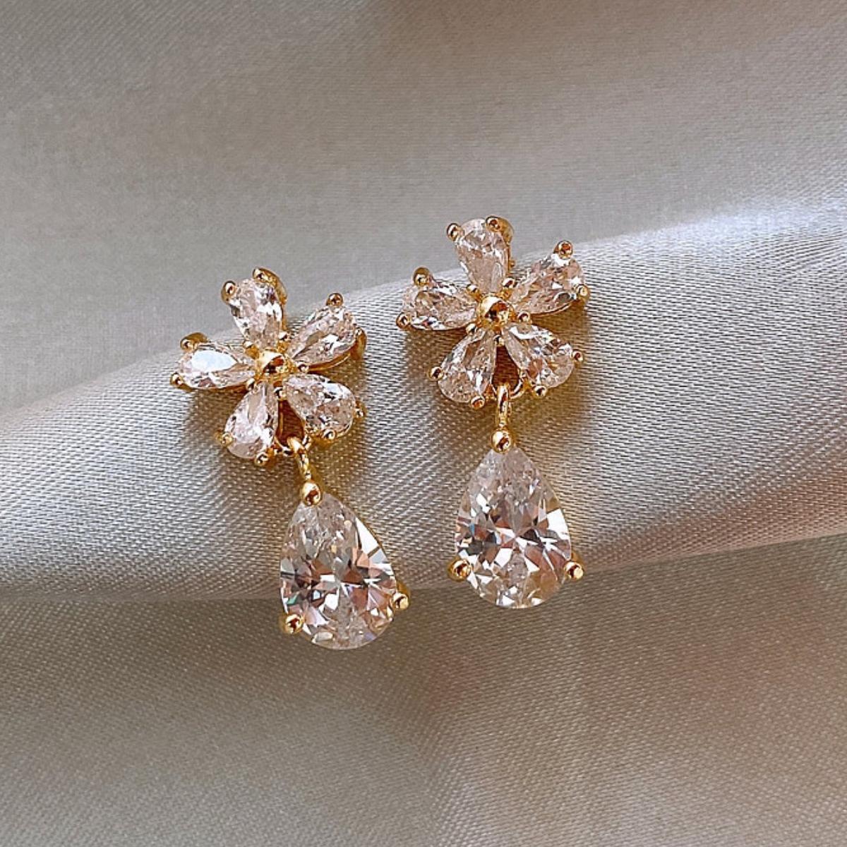 

2 шт. Жіночі модні геометричні круглі сережки Циркон Аксесуари Підходять для побачення, вечірки, фестивалю Подарунки-E32