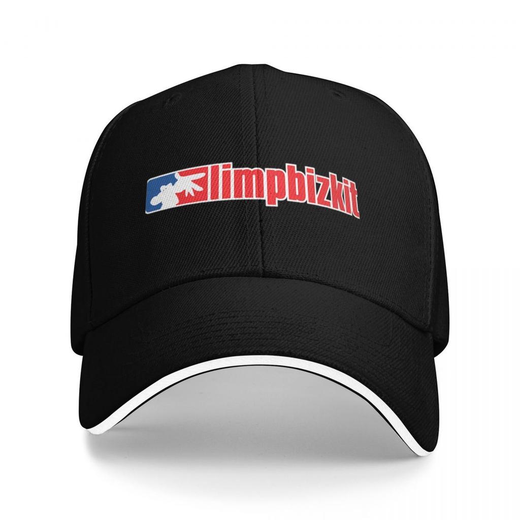Limp Bizkit Rapcore Beyzbol Şapkası - Erkek, kadın ve çocuklar için gündelik unisex şapka - Kırmızı/beyaz/mavi süslemeli siyah