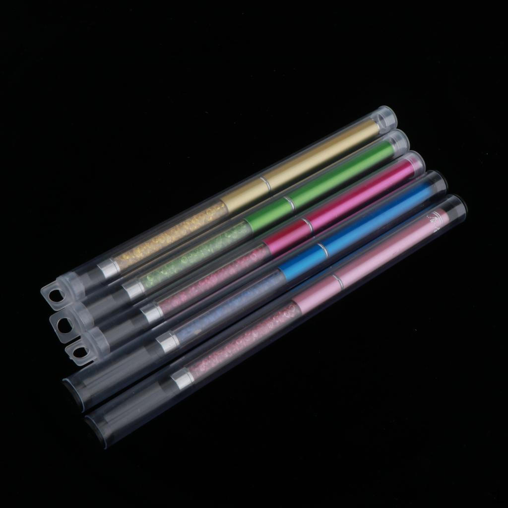 

5 Pieces Rhinestone Handle Eyes Makeup Tool Eyelashes Mascara Comestics Brushes Spiral Wands Set