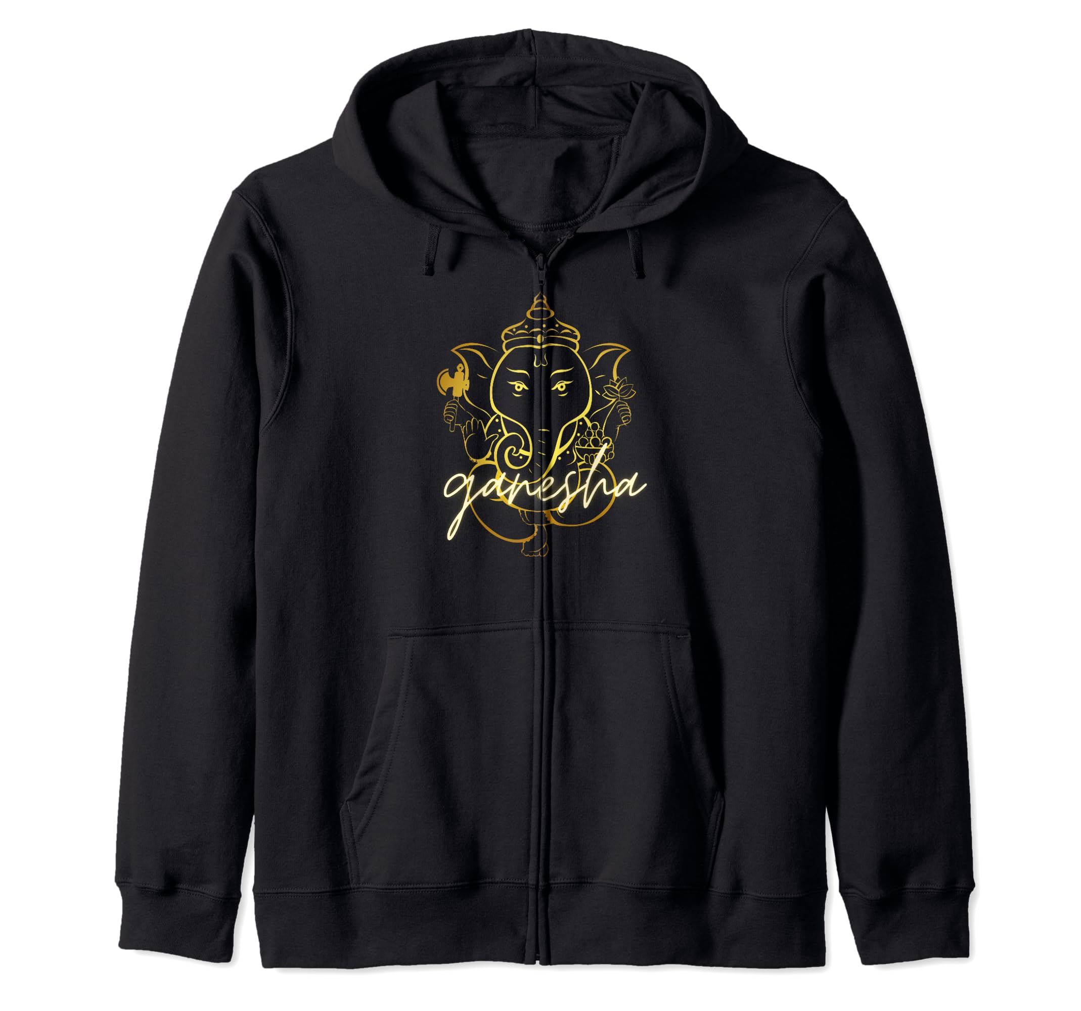 

Indian God Ganesha Design Zip Hoodie