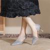 Sandals Woman Leather Velvet Shoes Suit Female Beige Low-heeled Suede Comfort Fashion Black Casual Solid Rubber Fabric Flock
