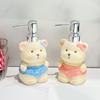 Cartoon Bear Ceramic Liquid Soap Dispenser Home Bathroom Cute Soap Dispenser Refill Press Bottle Kitchen Lotion Storage Toolgift