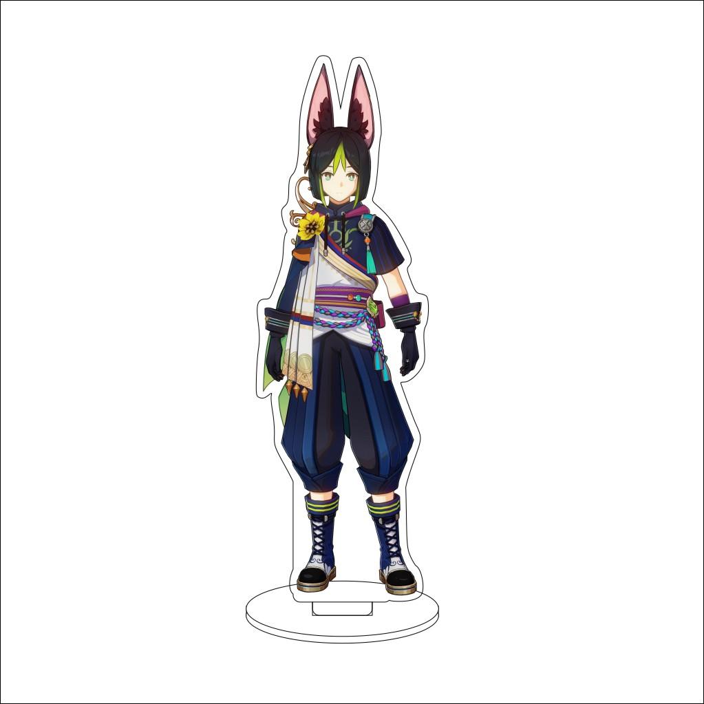 16CM Anime Genshin Impact Cosplay Acrylic Stand Ornaments Aether/Lumine/Paimon/Asmoday/Ronova  Figure Stand Halloween Gift