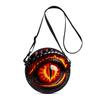 Dinosaur Print Round Shoulder Bag Casual Messenger Bag for Woman Best Gifts 2D Flat Casual Daily Crossbody Bag