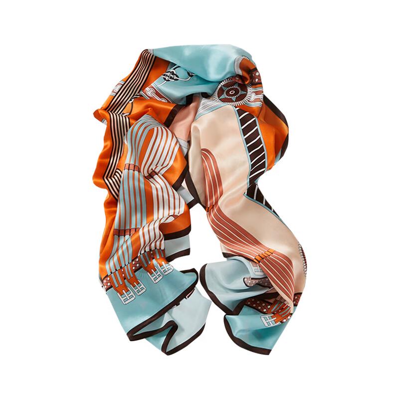 Hengyuanxiang Plain Crepe Satin Silk Scarf