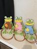 Handmade Big Mouth Frog Crochet Crossbody Bag: Cute, Funny Parent-Child Phone Bag