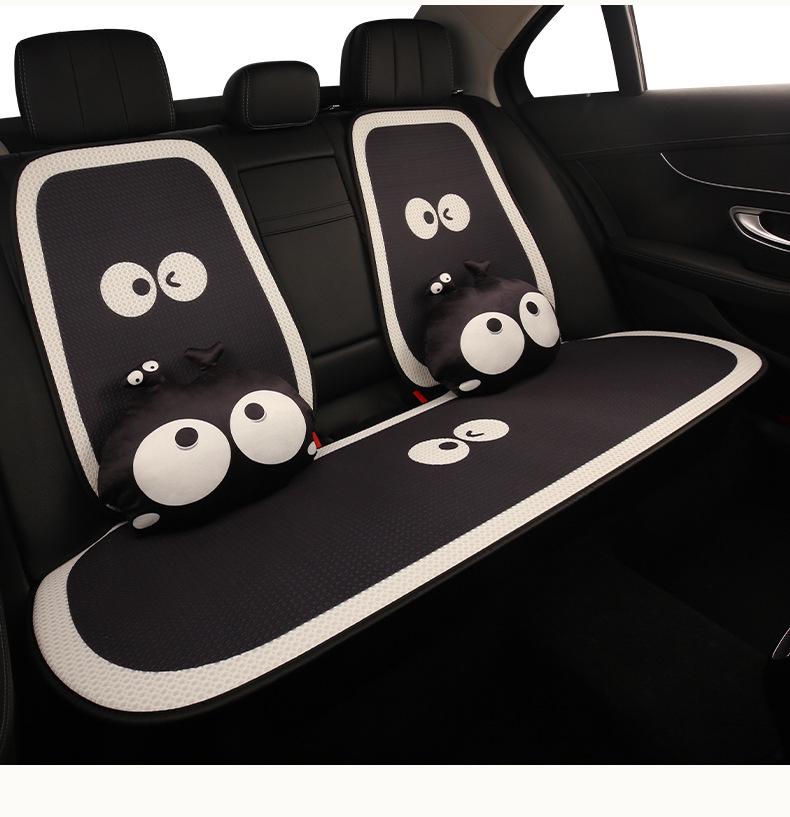 Cute Eyes & Feet Universal Car Seat Cushion for VW Golf, Sagitar, Tayron, T-Roc - All-Season Use.
