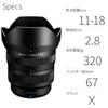 Tokina atx-m 11-18mm F2.8 X Wide-Angle Zoom Lens for Fujifilm X Mount Shortest Shooting Distance 19cm Lightweight 320g