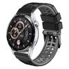 Dropshipping Watch Bands 22mm Double-row Hole Two-color Silicone Watch Band for Huawei Watch4 / 4 Pro / Watch3 / 3 Pro