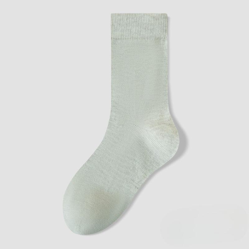 Women's Wool Thickened Heat-retaining and Warm Mid-calf Socks with Stretch and No Bones, Made of Mulberry Silk.