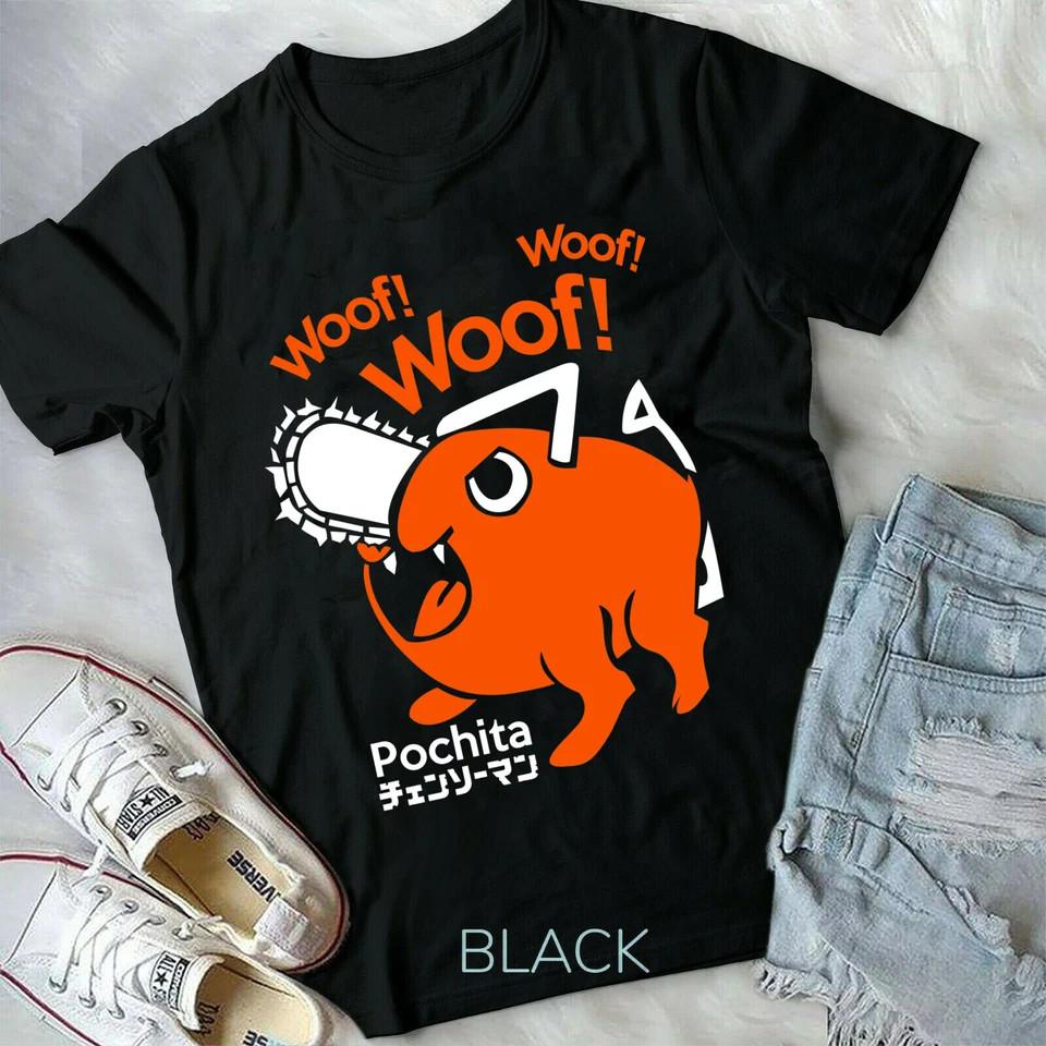 Pochita Chainsaw Man  Anime Manga Black Shirt Men  & Women Manga Unisex T-Shirt M