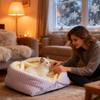 Cat Beds For Indoor Cave Sleeping Nest Foldable Thickened Cat Bed Cave For Calming Outdoor Animal Travel Winter Small Dogs