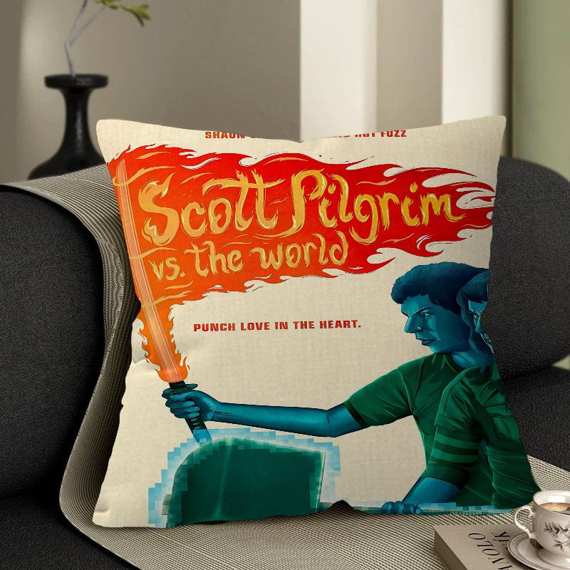 Scott Pilgrim Vs. The World Cushion Cover Pillowcase Upholstery Sofa Throw Pillow Home Decor Pillowcas