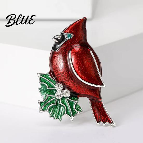 Enamel Bird Jewelry Oil Dripping Red Brooch Shape Lapel Pin