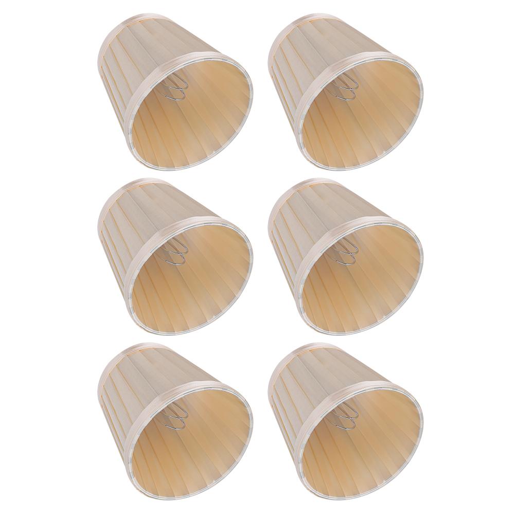 6 stk Moderne Enkel Lysekrone Pendellampe Skjermdeksel Stoff Lampeskjerm for Hjem Vegglampe