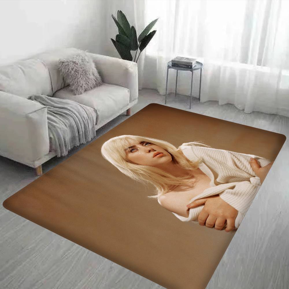 B-Billie E-Eilish Kitchen Mat Kids Room Bedroom Decoration Balcony Anti-Slip Doormat Living Room Alfombra
