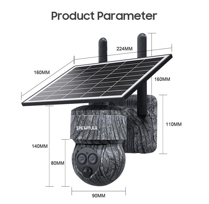 4G Solar-Powered HD 6MP Outdoor Camouflage Camera with 12x Zoom, Night Vision, Waterproof, Off-Grid Monitoring