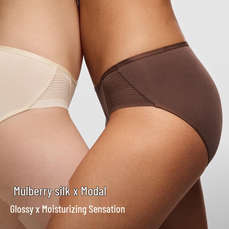 Bananain 701A Women's Silk Modal Breathable Mid-Waist Briefs 3-Pack