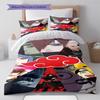 Naruto Dynamic Action Pose Bedding Set Anime Duvet Cover Polyester Soft Bed Linen Bedroom Set -QJY