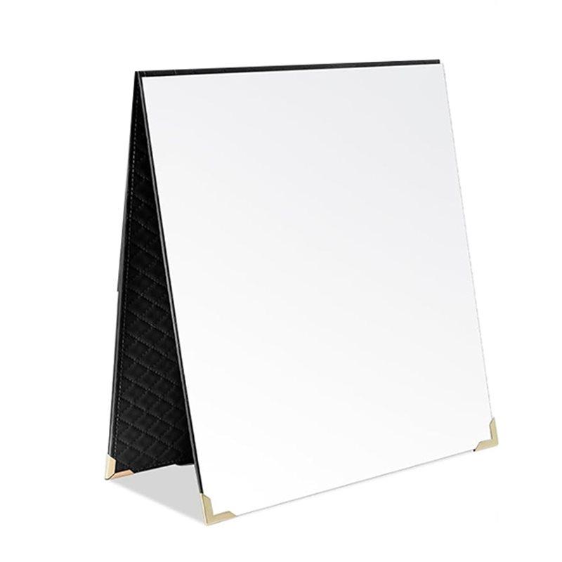 

ABGR-Frameless Travel Hanging Mirror Leather Foldable Full Length Backstage Makeup Mirror With Handle For Travel Dance чёрный