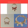 Religious Steel Bracelets With Cross And Floral Women Jewelry For Gift Giving