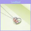Unique Heart Shaped Jewelry Necklace In Rose Gold Featuring Charming Horse Motif