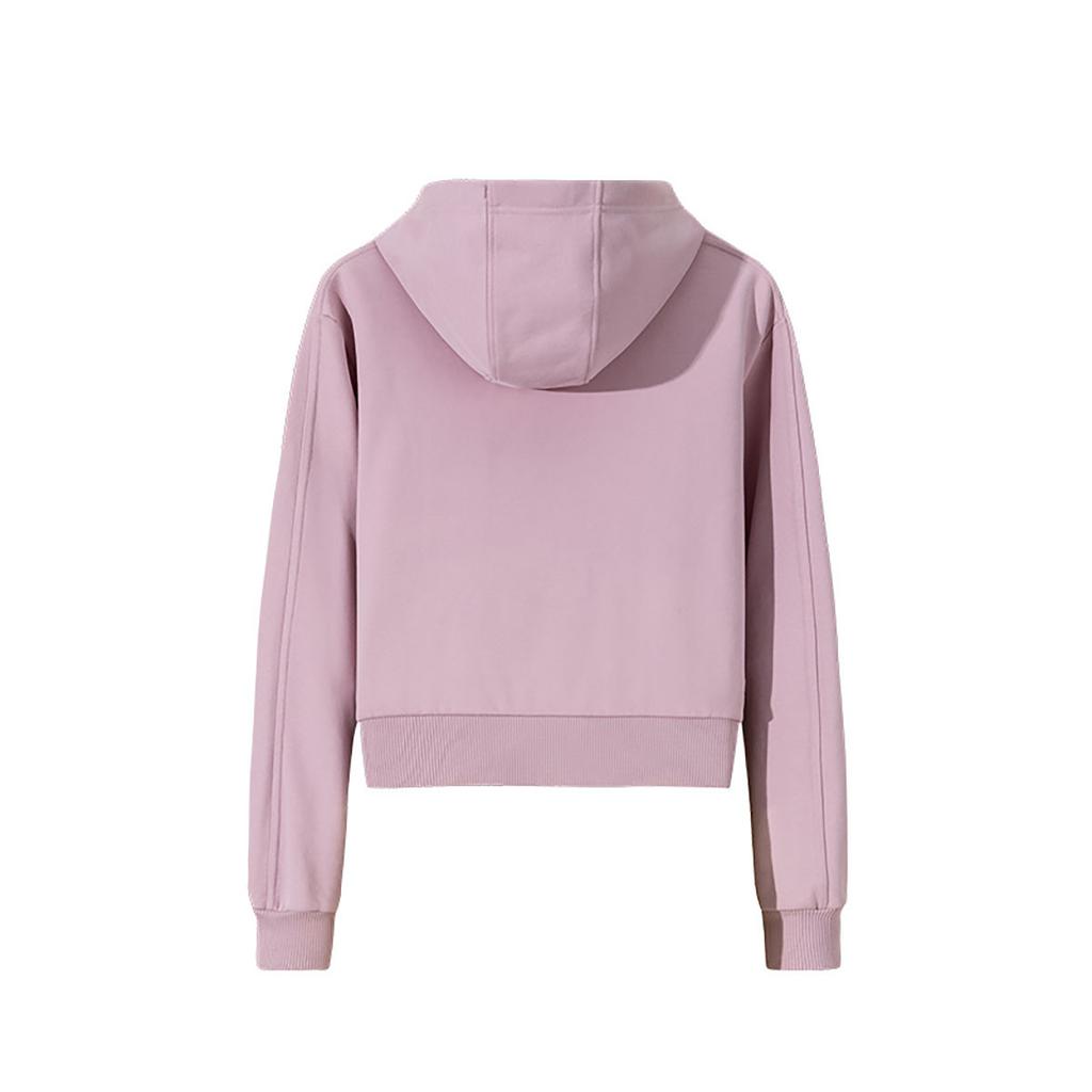 Anta Loose Fit Sports Casual Solid Color Hoodie Women Hoodies Champs-Elysees-Pink 162448718-1