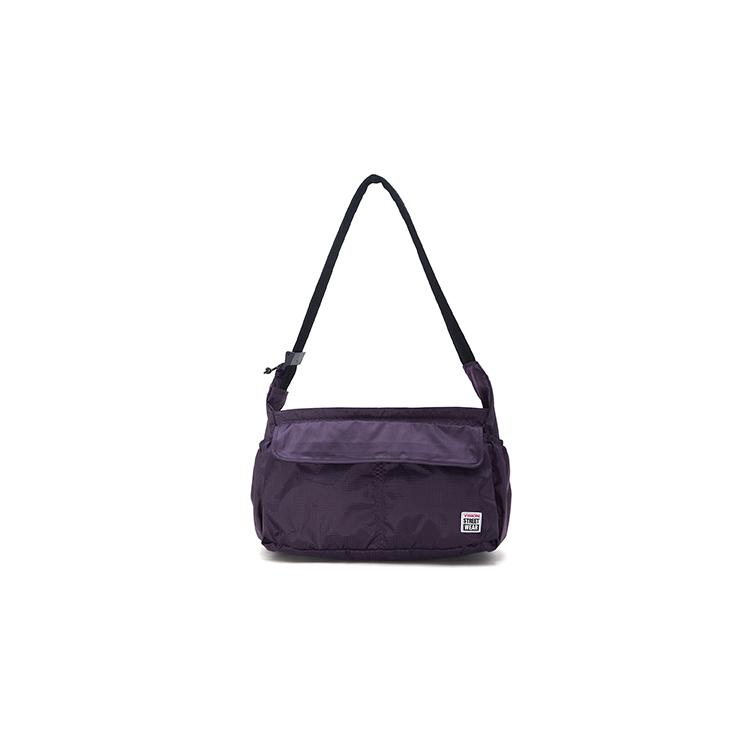 New Vision Street Wear Nylon Shoulder Bag Regular Unisex Black/Purple V241NS9008