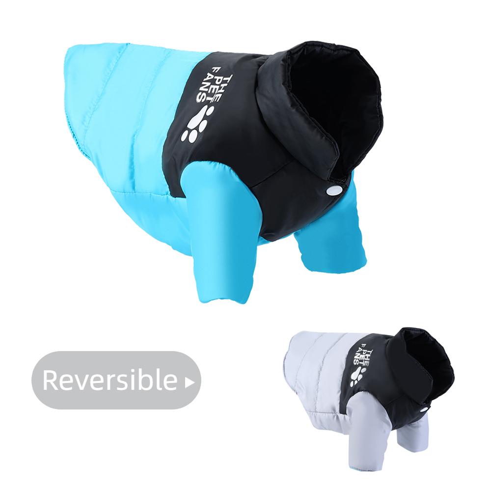 Winter Reversible Dog Clothes For Small Medium Dogs Cat Cold Weather Windproof Puppy Coat Costume Chihuahua Yorkie Pug Jacket