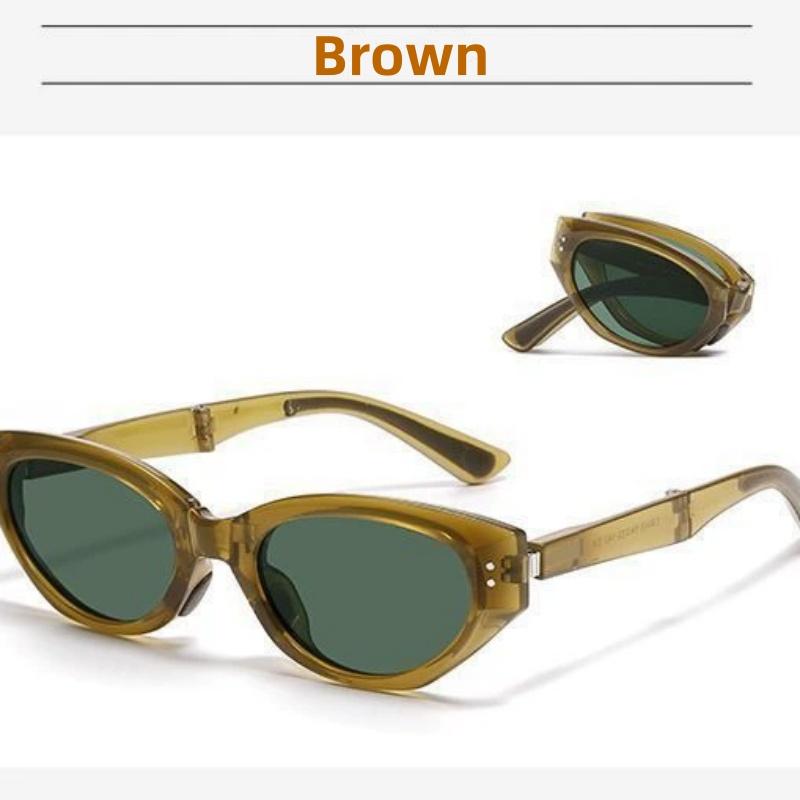 Women's Polarized Foldable Cat Eye Sunglasses, UV Resistant High-end Sunglasses