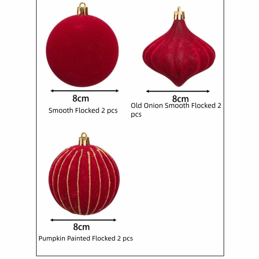 6Pcs/Box Plastic Christmas Hanging Balls DIY Christmas Hanging Ornament  Home Party