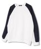 UNDEROFF Double Cotton Plain Raglan Sweatshirt With Cutouts White