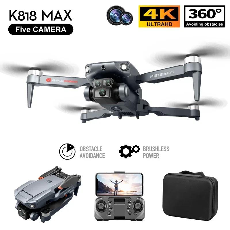 K818 MAX RC Drone 4K HD Five Camera Helicopter Profesional Brushless Drone RC Plane Toys FPV Avoidance Drone Profesional Plane