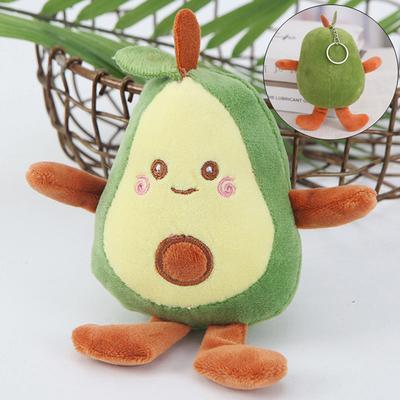 2pcs Fruit Avocado Stuffing Doll Plush Keychain Pendant Backpack Keyring Ornament Accessories Gift