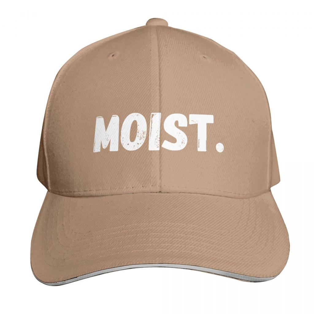 Moist V (White) Baseball Cap Curved Brim Classic Fit Low Profile Unstructured Unisex for Unisex Women